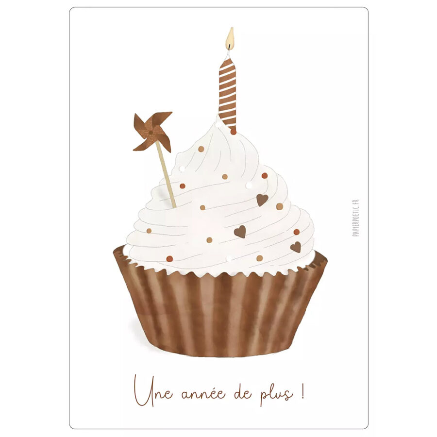 Carte d'anniversaire Cupcake par Papier Poetic
