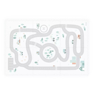 Tapis de jeu puzzle roadmap par Play and go