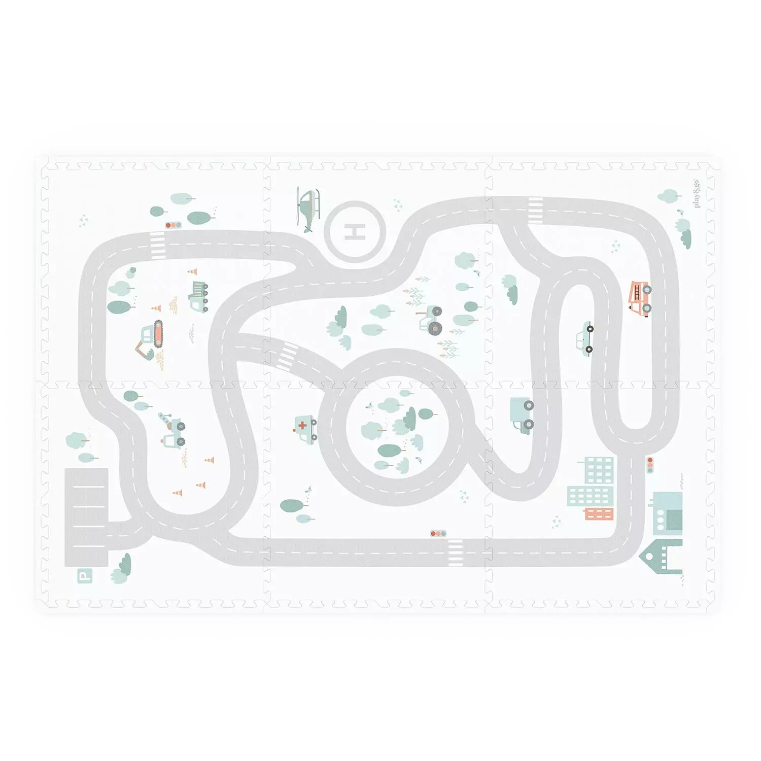 Tapis Puzzle Roadmap & Rangement Jouets - Eevaa, Play & Go
