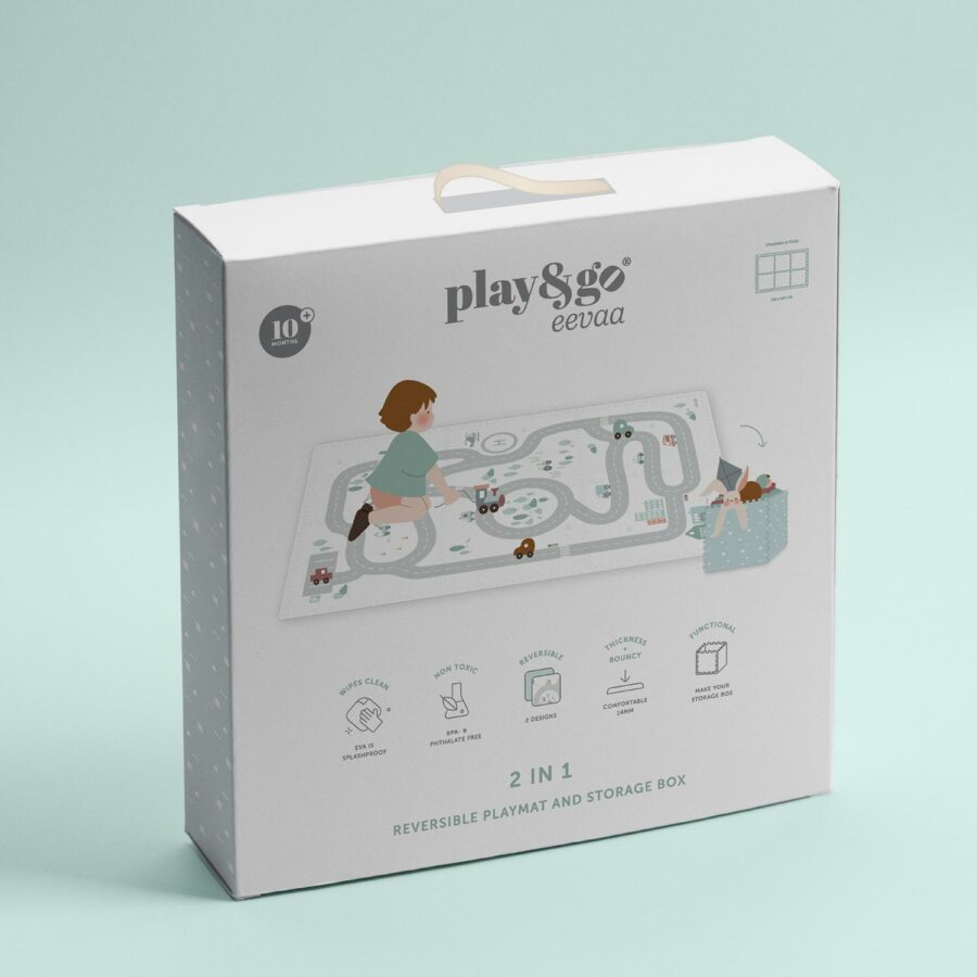Boîte packaging tapis de jeu puzzle roadmap par Play and go