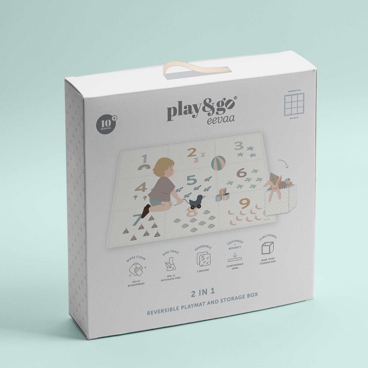 Packaging du tapis d'éveil Numbers de Play and Go