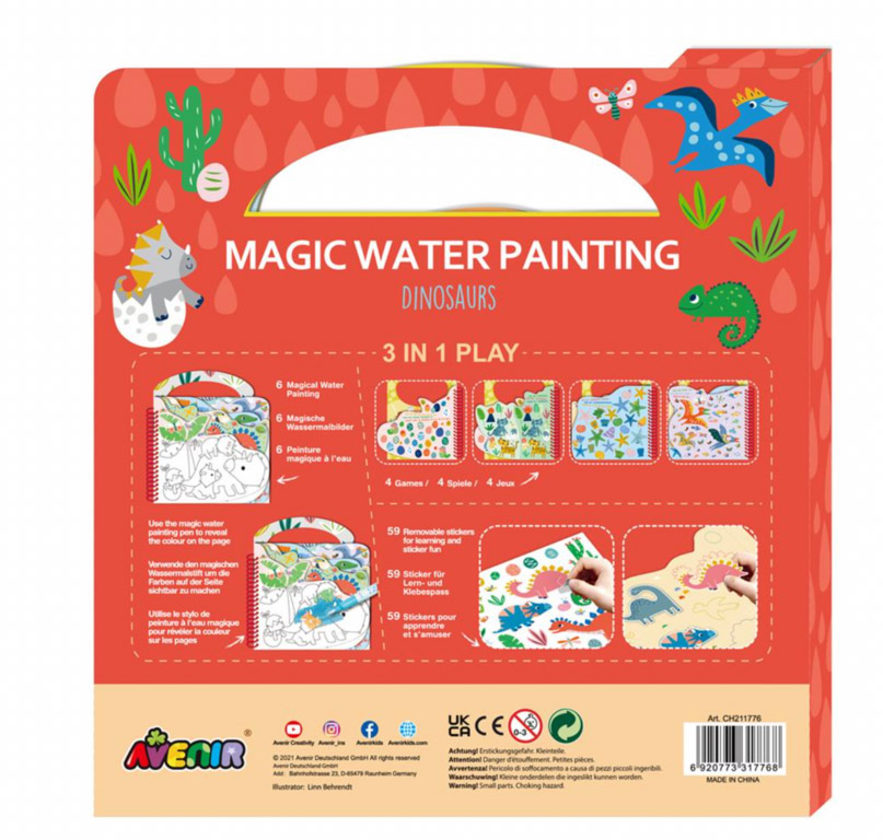 Coloriage magique à l'eau - dino 3