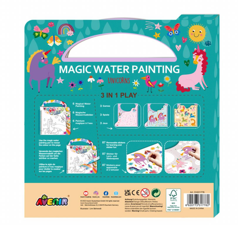 Coloriage magique à l'eau - licorne 2